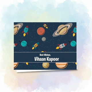 Personalised Gift Notecard - Space Pattern (18pcs) (PREPAID ONLY)