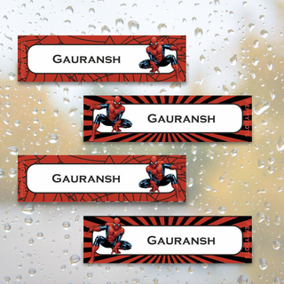 Waterproof Labels - SPIDERMAN - Pack of 88 labels - PREPAID ONLY