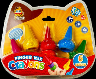 6pc 3D Finger Wax Crayons for ArtCraft