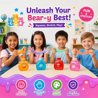 Magic Bear Slime Kit | Squeeze, Stretch & Play | Safe & Non-Toxic Kids Slime (Pack Of 6/12)