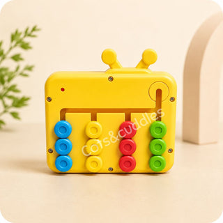 2-in-1 Mini TV Slide Puzzle & Abacus Toy for Kids | Dino & Duck