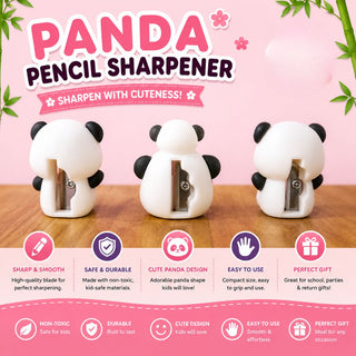 Kawaii Panda Pencil Sharpener — Cute Kids' Stationery Gift