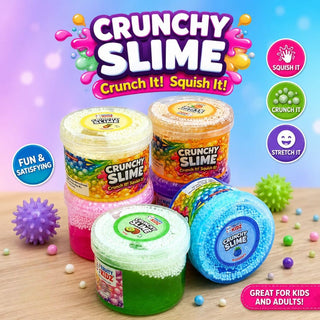 Crunchy Slime Kit for Kids – 6 Fruit Flavours | Squish, Crunch & Stretch