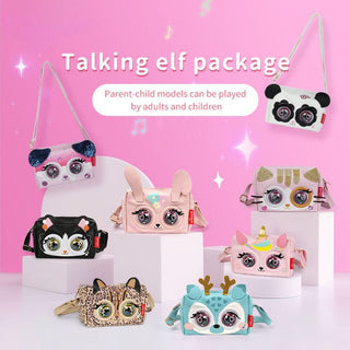 Blinking Eyes Musical Animal Sling Bag for Girls | Kawaii Crossbody Purse