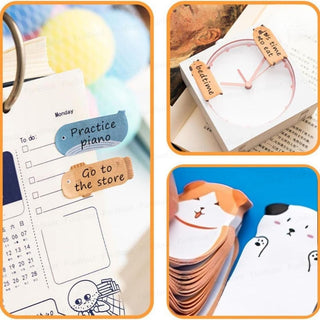 Kawaii Wild Happy Animal Sticky Notes (Pack Of 3)