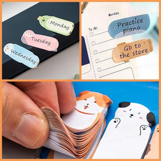 Kawaii Wild Happy Animal Sticky Notes (Pack Of 3)