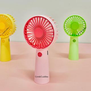 Cute Mini Hand Fan – Portable USB Rechargeable Cooling Fan