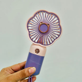 Cute Flower Mini Handheld Fan – USB Rechargeable Portable Fan (Multicolor)