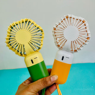 Cute Flower Mini Handheld Fan – USB Rechargeable Portable Fan (Multicolor)