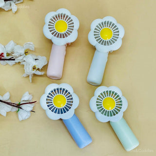 Flower Shape Mini Handheld Fan for Kids – Portable & Rechargeable
