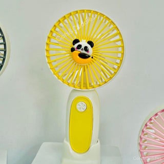Cute Panda Mini Handheld Fan for Kids – USB Rechargeable Portable Desk Fan