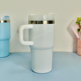 590ml Insulated Travel Mug with Handle – Stylish Leakproof Tumbler