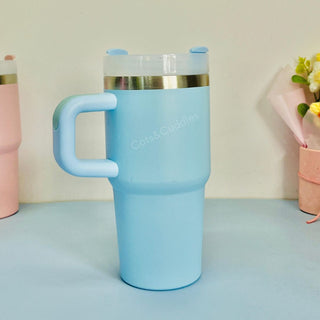 590ml Insulated Travel Mug with Handle – Stylish Leakproof Tumbler