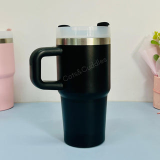 590ml Insulated Travel Mug with Handle – Stylish Leakproof Tumbler