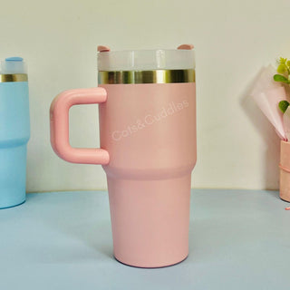 590ml Insulated Travel Mug with Handle – Stylish Leakproof Tumbler