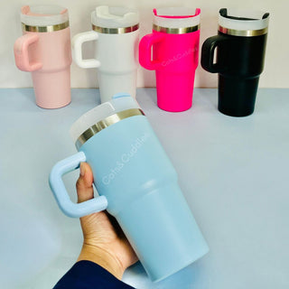 590ml Insulated Travel Mug with Handle – Stylish Leakproof Tumbler