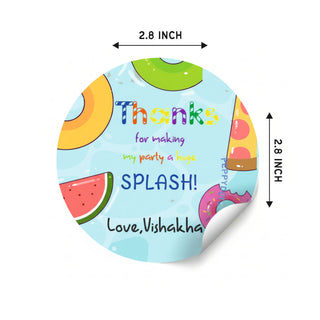 Round Thank You Label - Summer Fruits (24 Pcs) (PREPAID ONLY) (Dispatch in 5-6 Days)