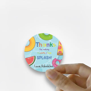 Round Thank You Label - Summer Fruits (24 Pcs) (PREPAID ONLY) (Dispatch in 5-6 Days)