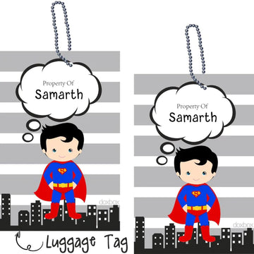Luggage Tags - Superman - Pack of 2 Tags - PREPAID ONLY