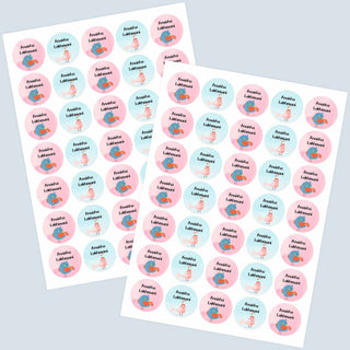 Round Waterproof Labels - Sweet Birds (77 Pcs) (PREPAID ONLY) (Dispatch in 5-6 Days)