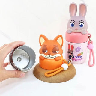 Kids Cartoon Character Mini Lunch Box | 200ml | 3D Animal Lid | Insulated Food Jar