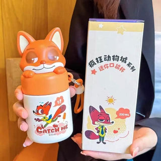 Kids Cartoon Character Mini Lunch Box | 200ml | 3D Animal Lid | Insulated Food Jar