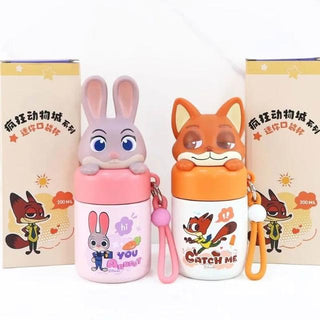 Kids Cartoon Character Mini Lunch Box | 200ml | 3D Animal Lid | Insulated Food Jar