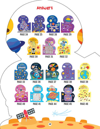 Step into the Space World - Activity and Colouring Fun Book for Age 4+