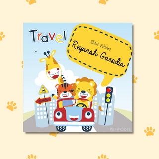 Gift Tag - Tiger on ride (48pcs) (PREPAID ONLY)