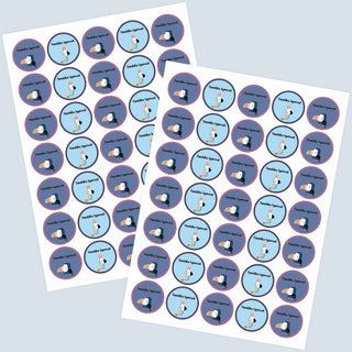 Round Waterproof Labels - T0ucan (77 Pcs) (PREPAID ONLY)