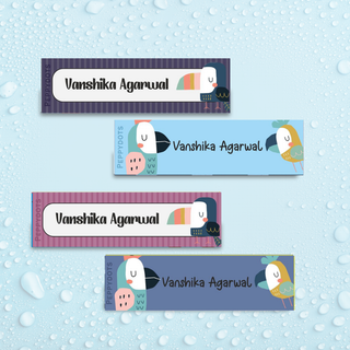 Waterproof Labels - Toucan - Pack of 88 labels - PREPAID ONLY (Dispatch in 5-6 Days)