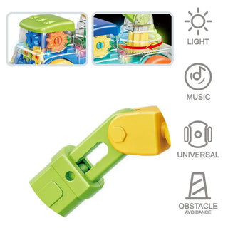 Transparent Light-Up Gear Engineering Vehicle Toy