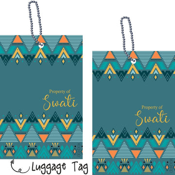 Luggage Tag - Tribal Geometric - Pack of 2 Tags - PREPAID ONLY