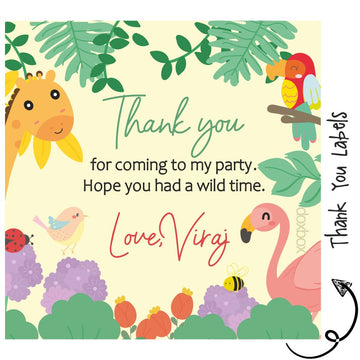 Thank you Labels - Tropical Animals (24pcs) (PREPAID ONLY)