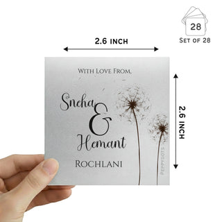 Silver Gift Tag - Two Flowers (PREPAID) (Dispatch in 5-6 Days)