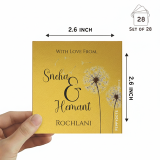 Golden Gift Tag - Two Flowers (PREPAID)