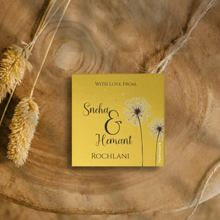 Golden Gift Tag - Two Flowers (PREPAID)