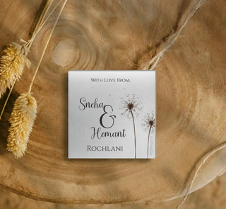 Silver Gift Tag - Two Flowers (PREPAID) (Dispatch in 5-6 Days)