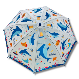 Premium Quality Cute Printed Umbrella For Kids (Shark)