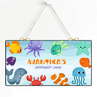 Personalised Door Sign - Underwater World (PREPAID ONLY) (Dispatch in 5-6 Days)