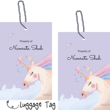 Luggage Tags - Unicorn- Pack of 2 Tags - PREPAID ONLY