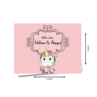 Personalised Gift Notecard - Unicorn Pattern (18pcs) (PREPAID ONLY) (Dispatch in 5-6 Days)