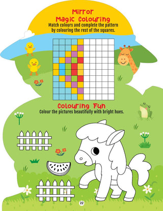 Step into the Animal Kingdom- Activity and Colouring Fun Book for Age 4+