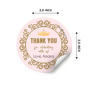 Round Thank You Label - Vintage (24 Pcs) (PREPAID ONLY) (Dispatch in 5-6 Days)