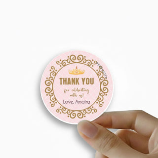 Round Thank You Label - Vintage (24 Pcs) (PREPAID ONLY) (Dispatch in 5-6 Days)