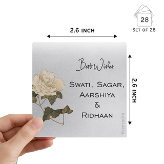 Silver Gift Tag - Vintage Flowers (PREPAID)