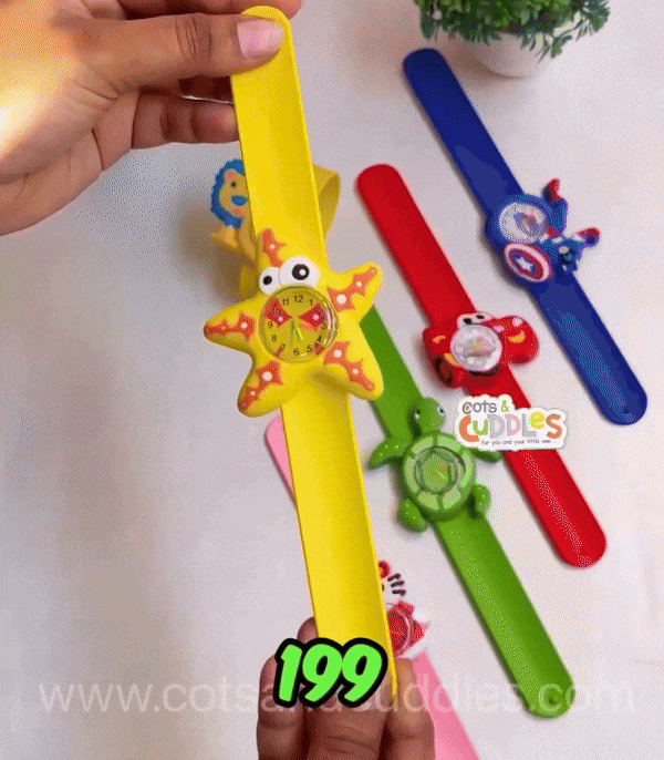 Cartoon Animal Silicone Slap Band Watch for Kids With gift box 1pc Cots and Cuddles