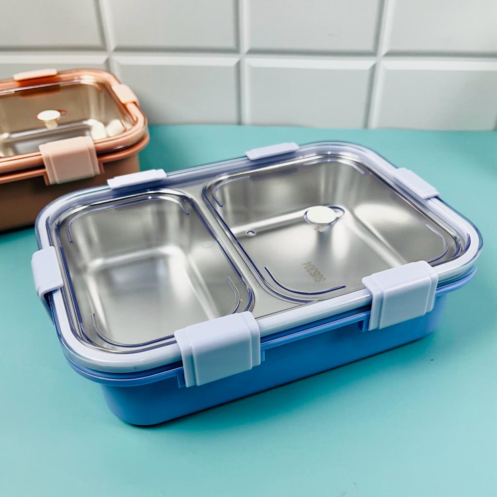VDNSI Leak Proof 2 Compartment Stainless Steel Lunch Boxes  Tiffin Box for Adult Kids 2 Containers Lunch Box 