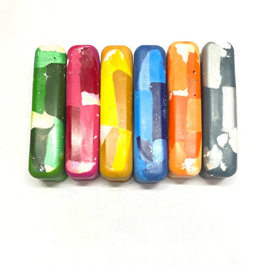Marbled KitKat Design Crayons Set Pack of 6
