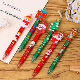 Christmas Theme 0.5mm Ball Pen for Kids (Pack Of 2)